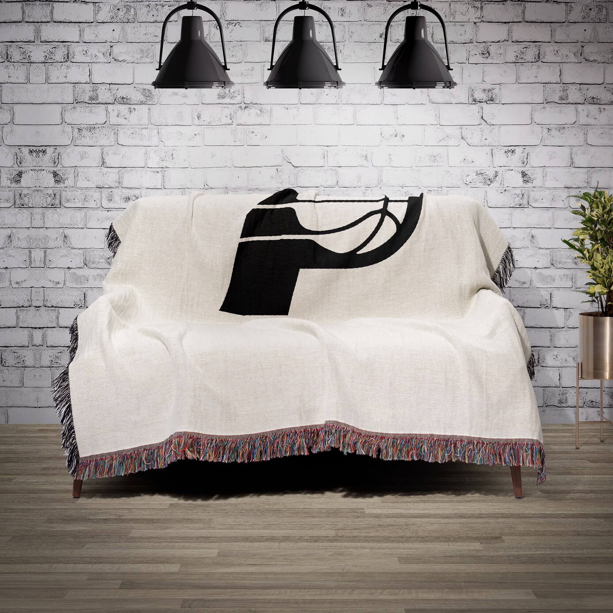 Alt View 1. Chad & Jake - Indiana Pacers Woven Blanket - White.