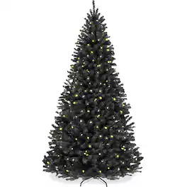 Best Choice Products - Artificial Christmas Tree, 7.5ft Premium Pre-Lit Spruce Design, Dense Branches - Black Spruce