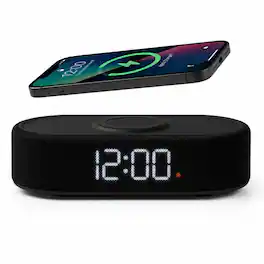Number Corner Clock Dazzed Corner Digital Alarm Clock with Wireless Charging, USB C, Dual ...