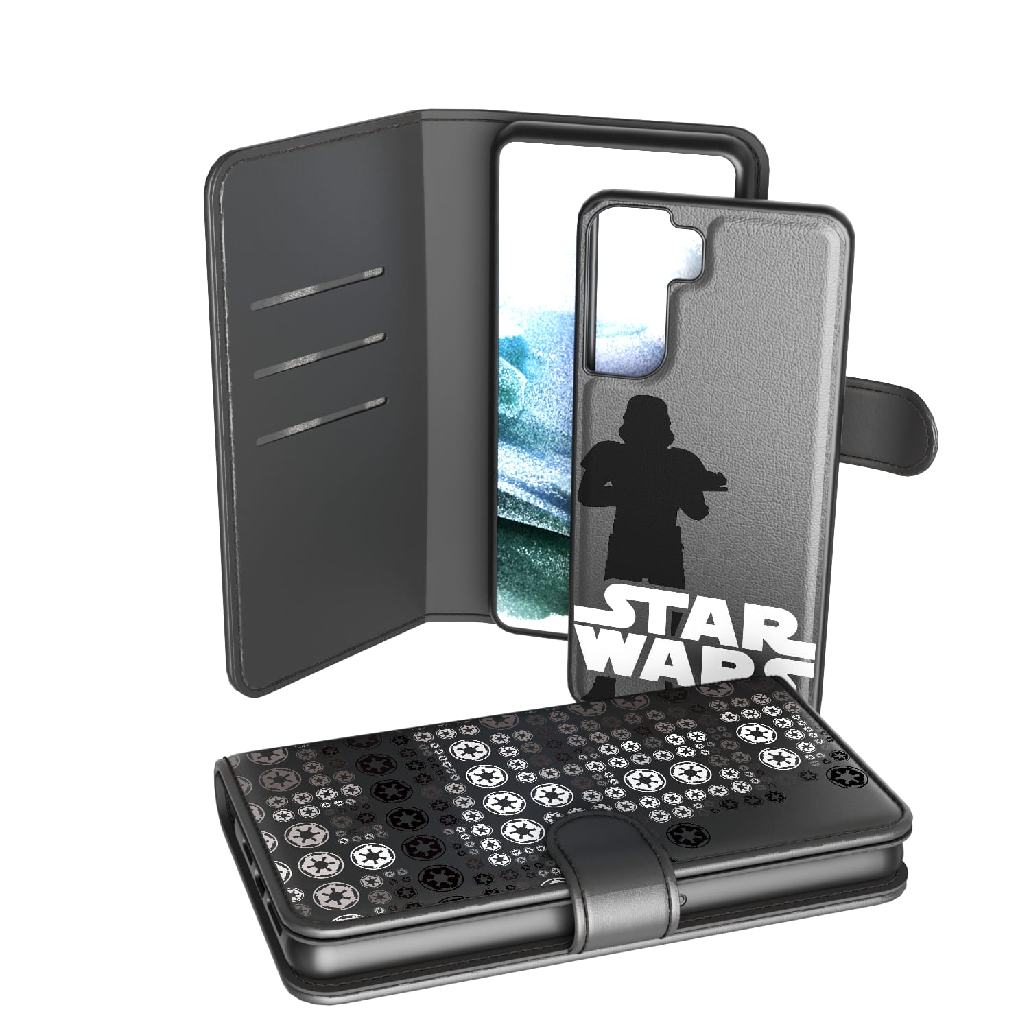 Keyscaper - Star Wars: A New Hope Quadratic Wallet Phone Case - Samsung Galaxy S10 Plus - Stormtrooper