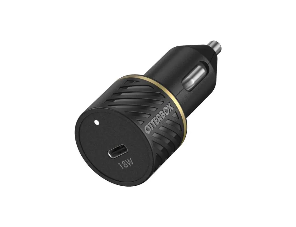 OtterBox - Car Charger Fast Charge 18W | Color: Black - Black