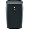 Front. LG - 350 Sq. Ft. 8,000 BTU DOE Smart Portable Air Conditioner - Black.