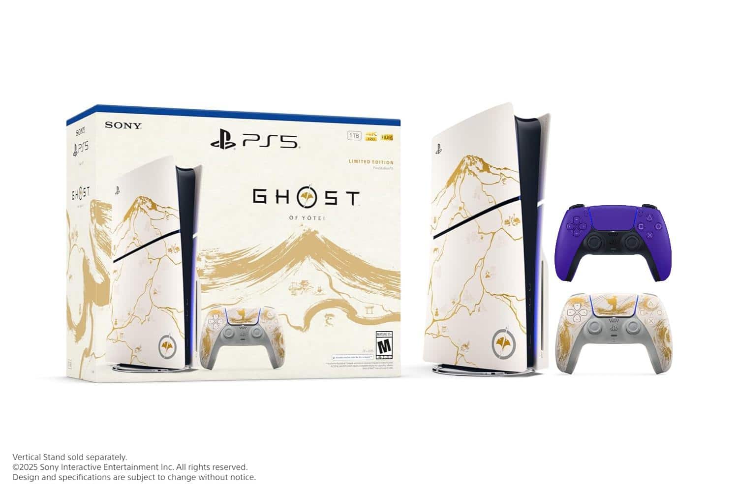 PS5 Slim Ghost of Yotei Limited Edition Bundle w/Purple DualSense Controller - PlayStation 5