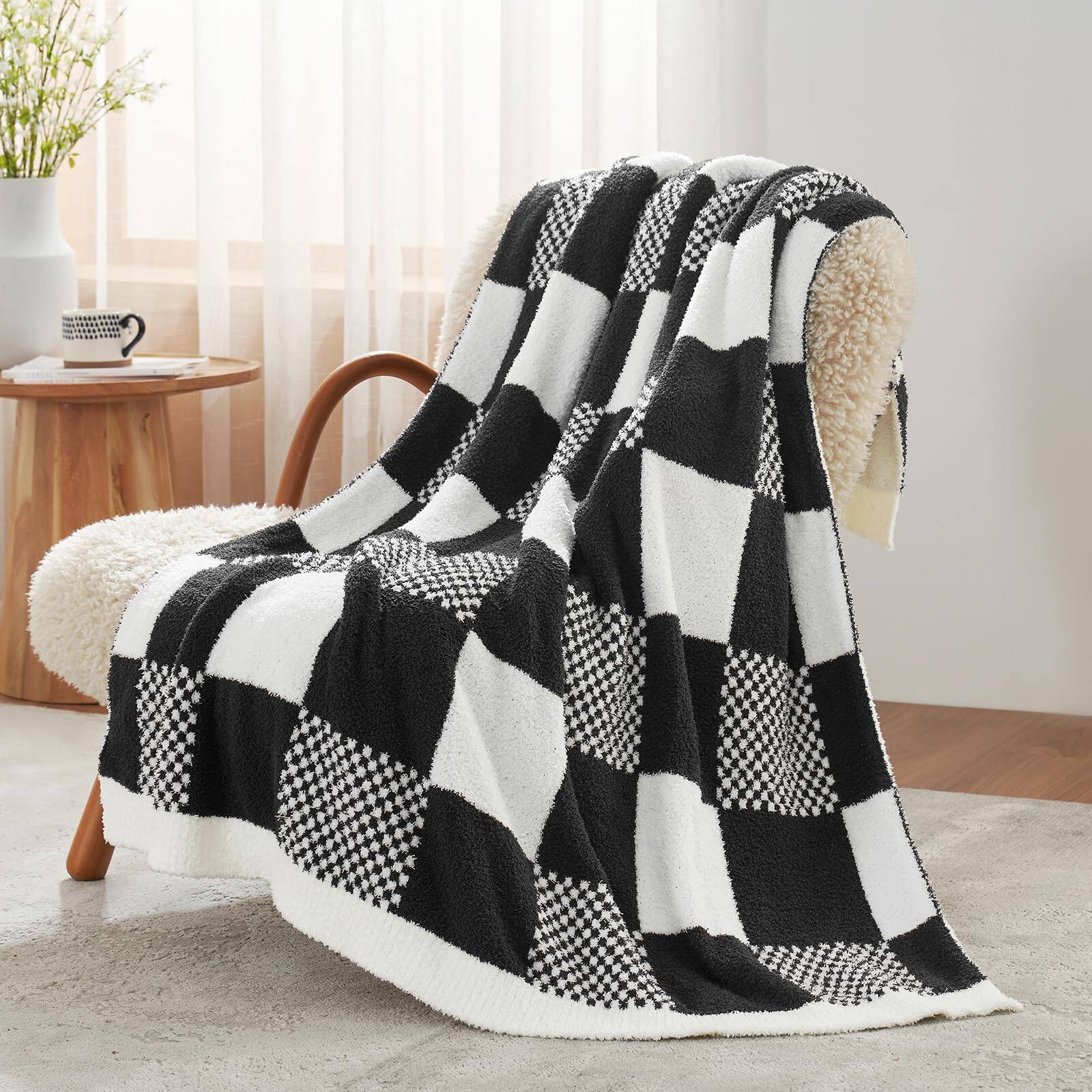 Checker Black White-Throw(50"x60")