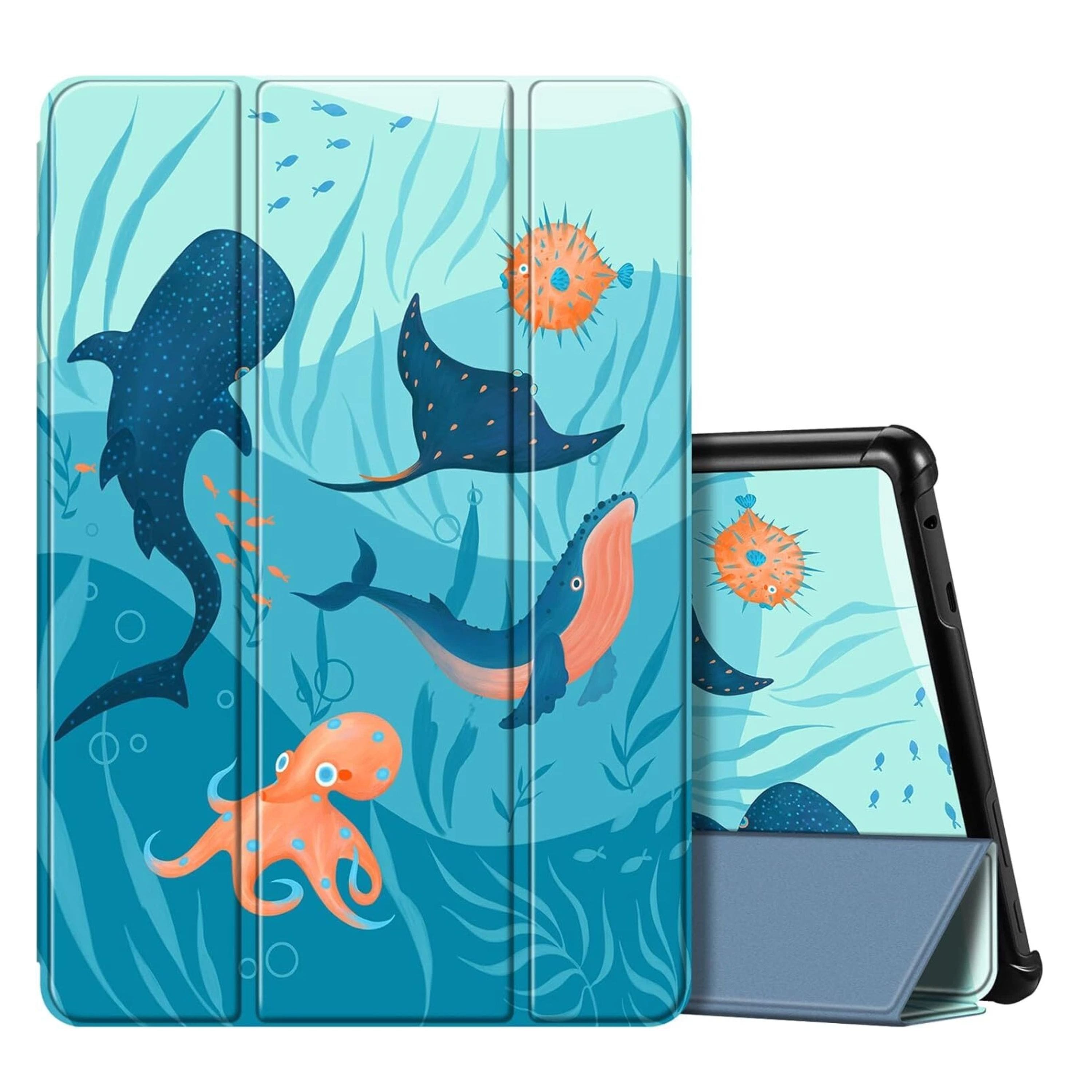 Kitcheniva - Trifold Stand Slim Case For Amazon Fire HD 10 Tablet (13th Gen 2023) - Blue Ocean price history on PriceWatchPro