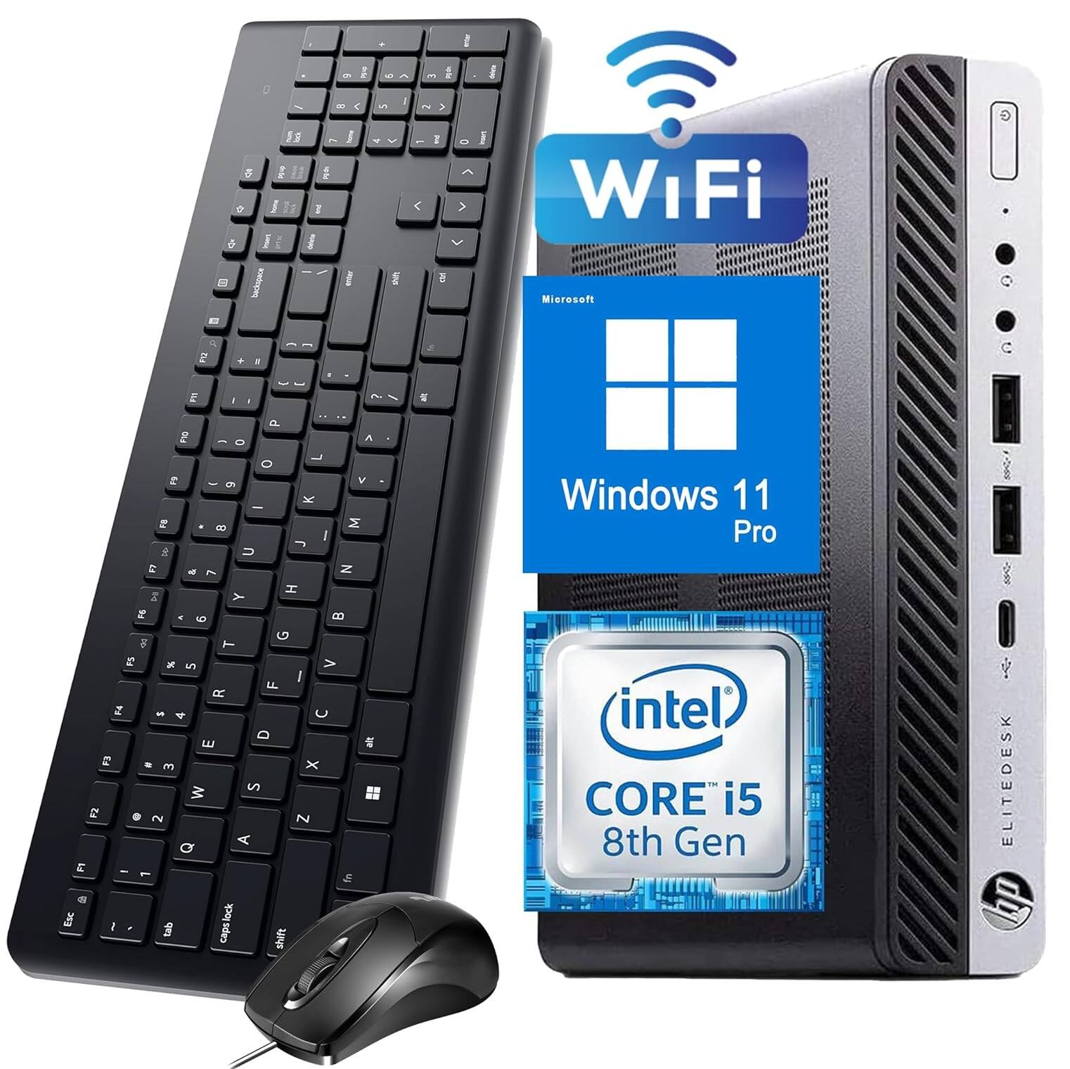 - WiFi
- Windows 11 Pro
- Microsoft
- intel CORE i5 8th Gen
- ELITEDESK