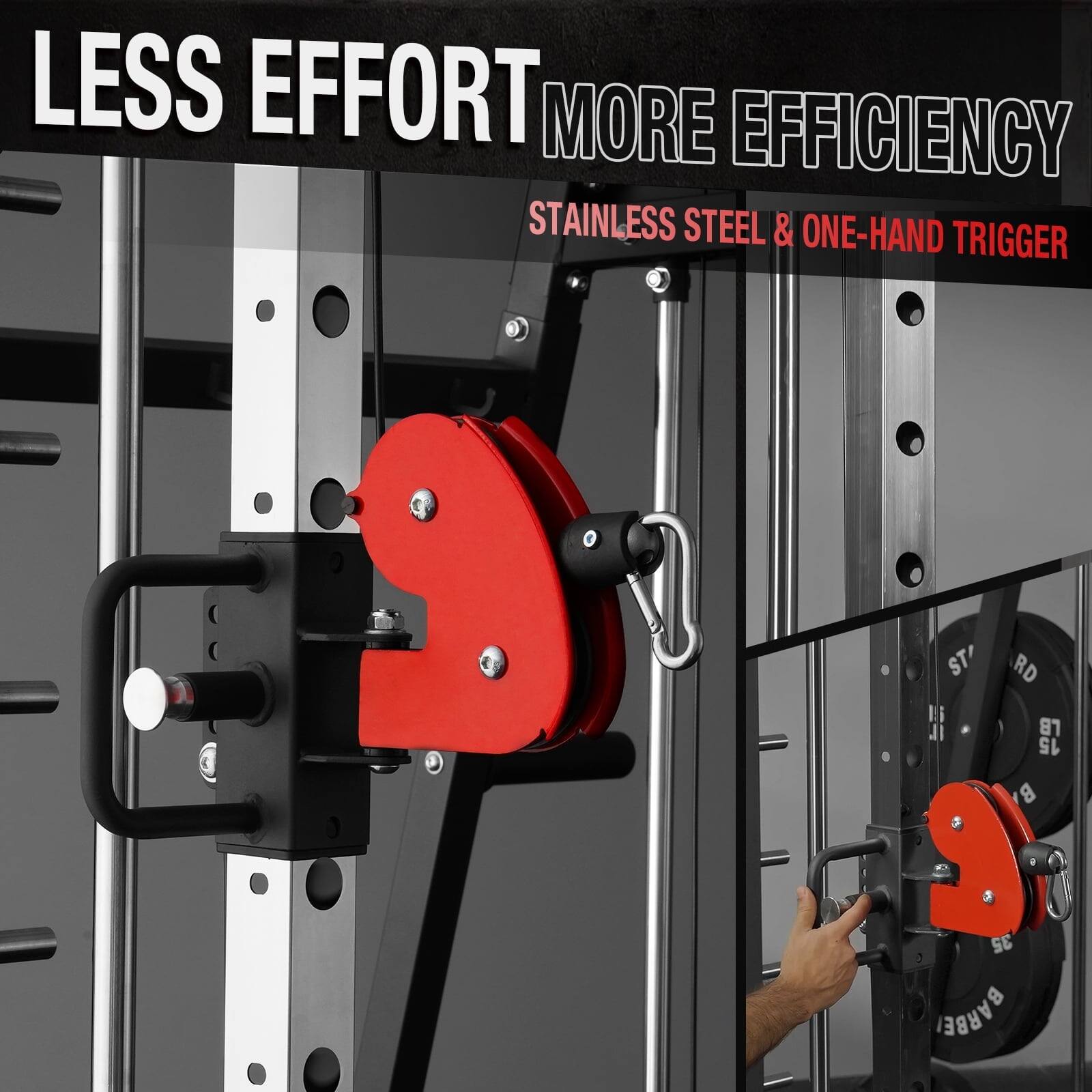 LESS EFFORT MORE EFFICIENCY STAINLESS STEEL & ONE-HAND TRIGGER ST 15 RD 35 BARBE!