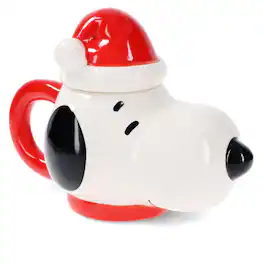 ICUP - Peanuts Santa Snoopy 14.5oz Molded Mug with Lid - Red/White