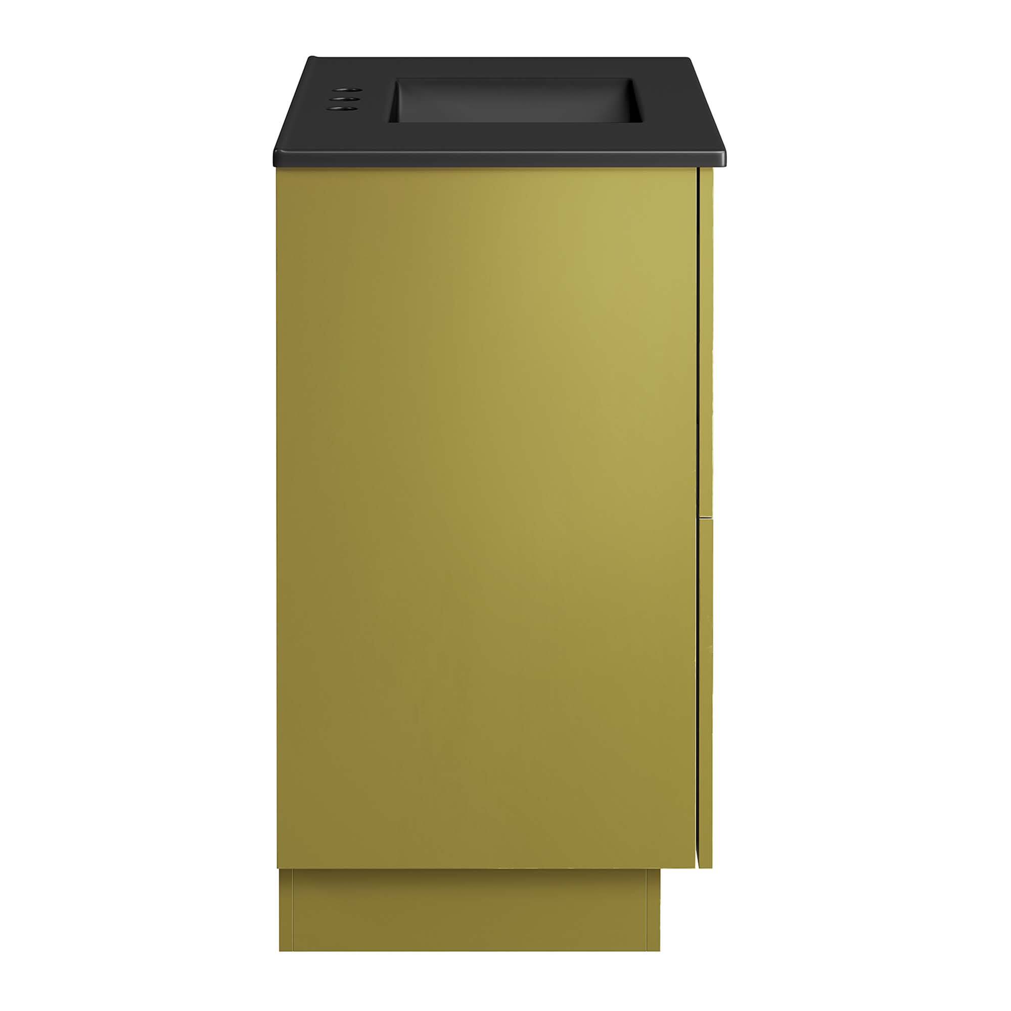 Alt View 2. Modway - Quantum Bathroom Vanity Basin Included by Modway - Black Gold.