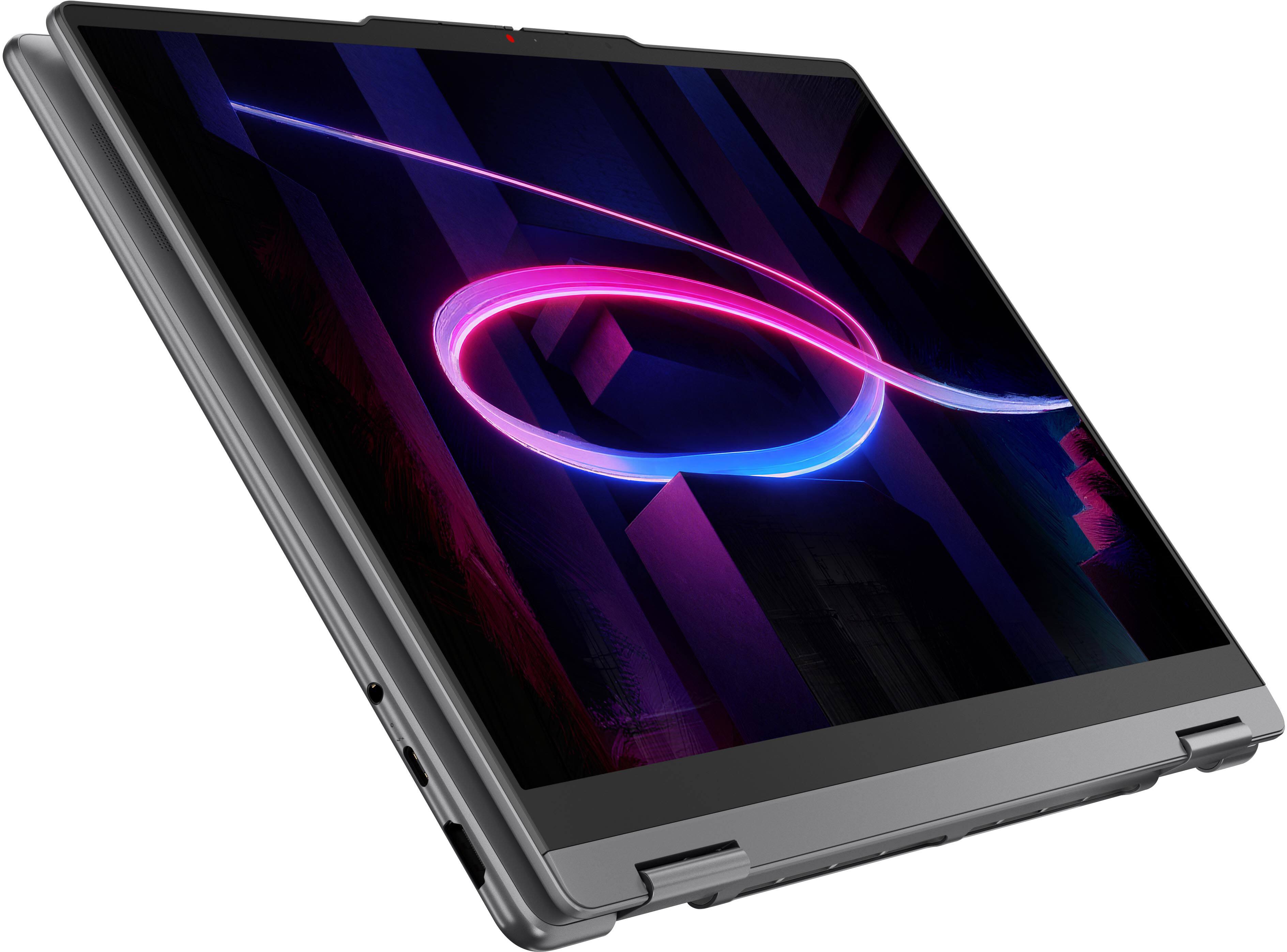 Alt View 14. Lenovo - Yoga 7i 2-in-1 - Copilot+ PC - 14" 2K OLED Touchscreen Laptop - Core Ultra 5 Processor 322 2026- 16GB Memory - 512GB SSD - Luna Grey.