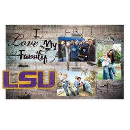 Fan Creations - LSU Tigers 11" x 19" I Love My Family Clip Photo Frame - Multicolor