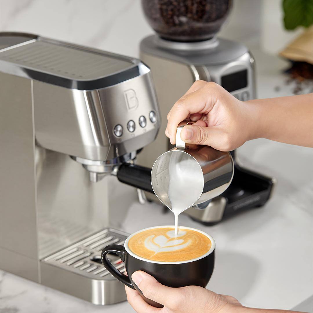 Alt View 6. Casabrews - Casabrews - 3700Essential 20-Bar Espresso Machine and Coffee Maker - Silver - Silver.