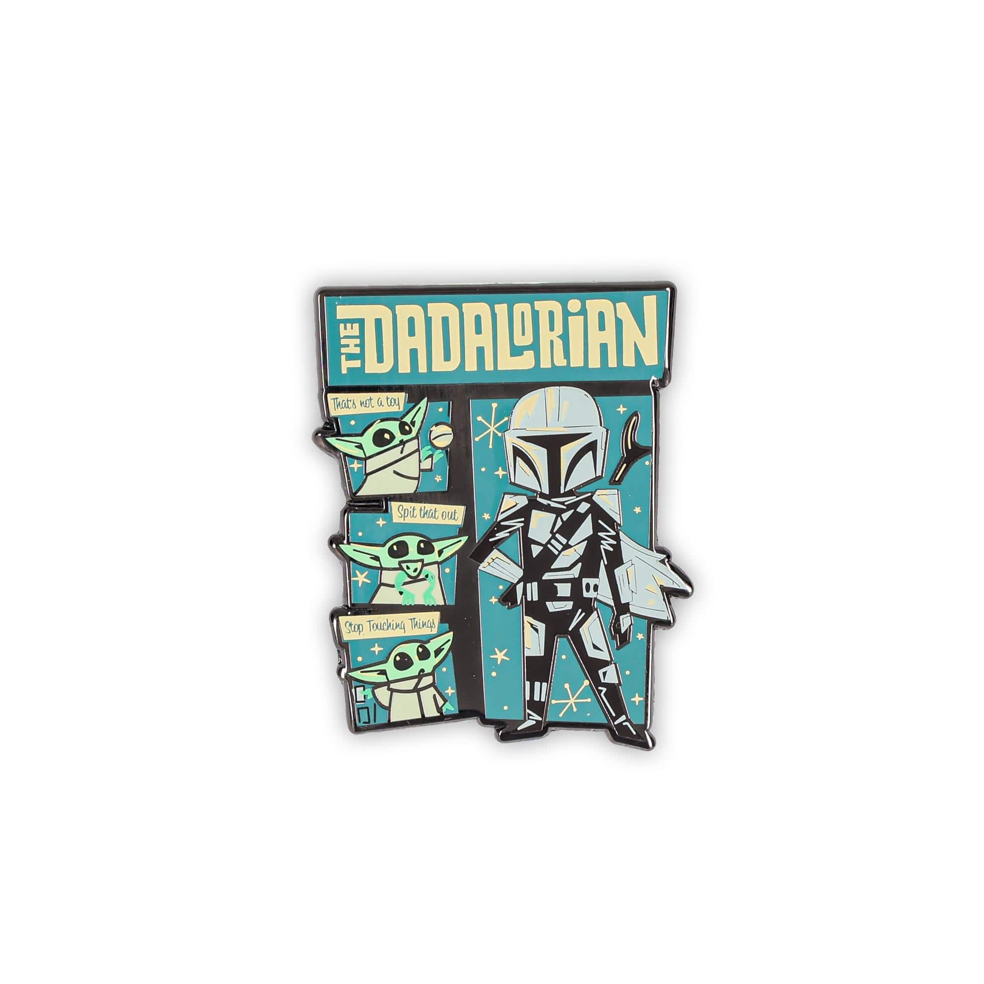 Star Wars - Star Wars: The Mandalorian "The Dadalorian" Father's Day Enamel Pin - Blue
