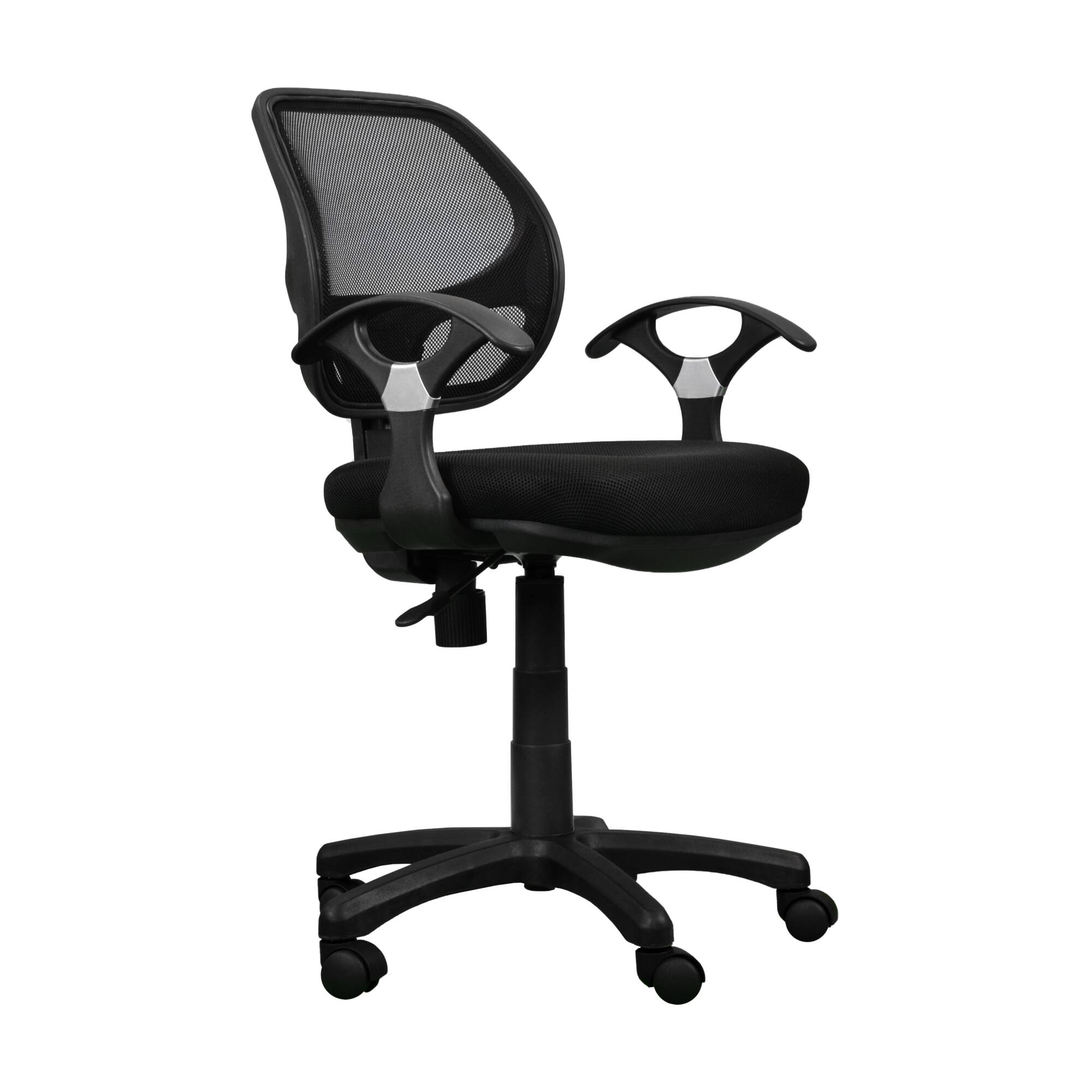 Angle. GOODSILO - Ergonomic Midback Mesh Office Chair with Adjustable Height and Reclining Feature - Black.