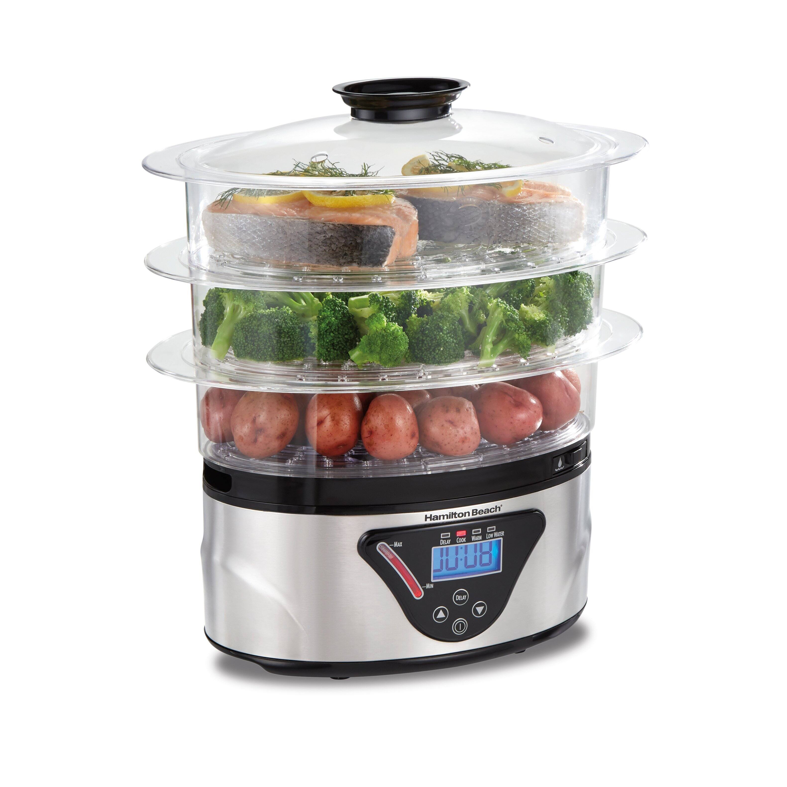 Hamilton Beach 3 Tier Digital Food Steamer Black - Best Buy