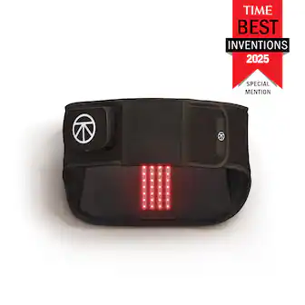 Therabody - ThermBack LED – 4-in-1 Back Wrap With Heat, Far infrared, Vibration and LED Light Therapies For Lower Back Pain Relief - Black