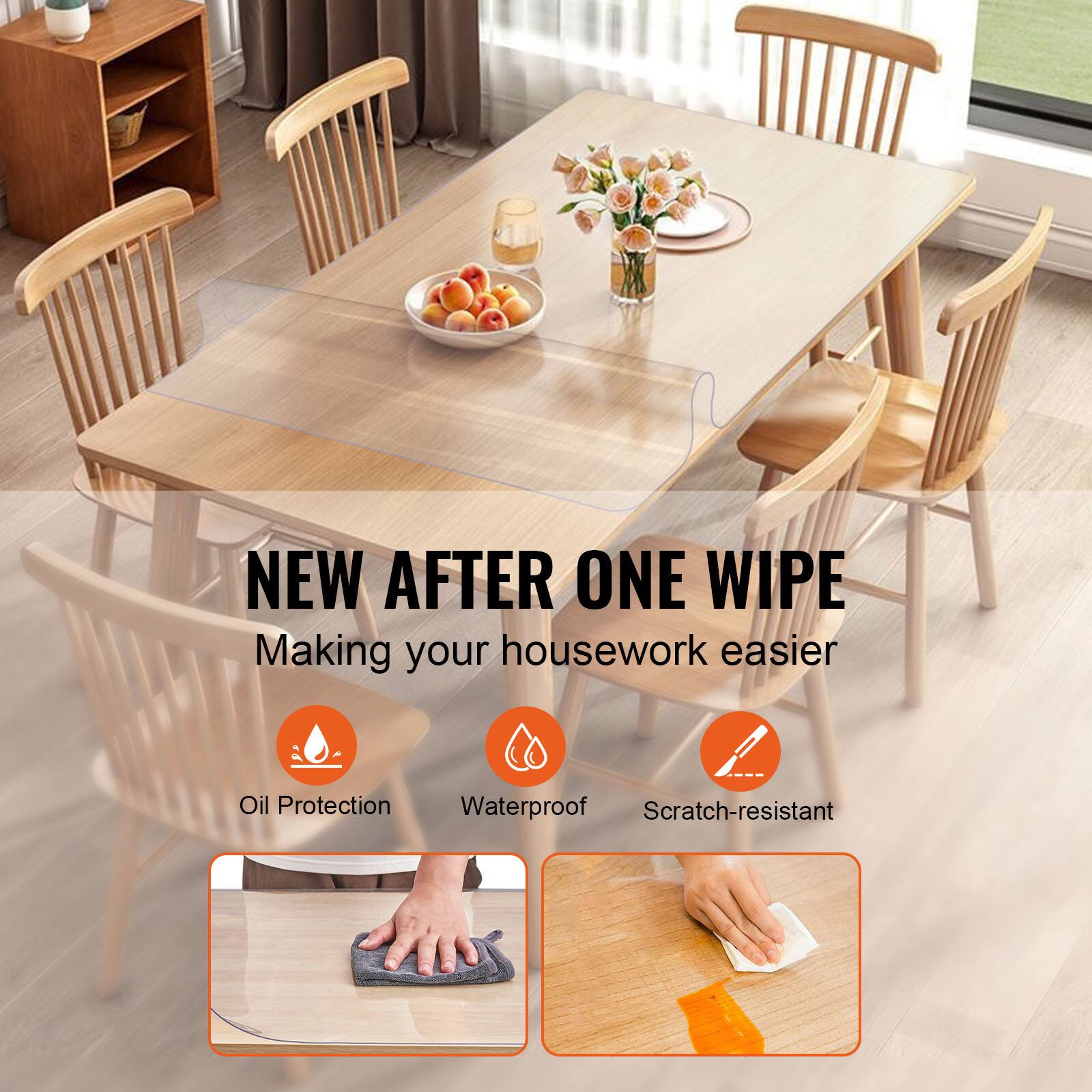 NEW AFTER ONE WIPE  
Making your housework easier  
Oil Protection  
Waterproof  
Scratch-resistant