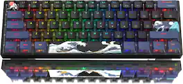 Womier - WK61 PRO 60% Mechanical Keyboard with QMK, Wired Gaming Keyboard for Gamer - Black
