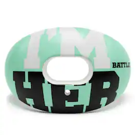 Battle Sports - Oxygen Lip Protector Mouthguard, "I'M HER" - Teal