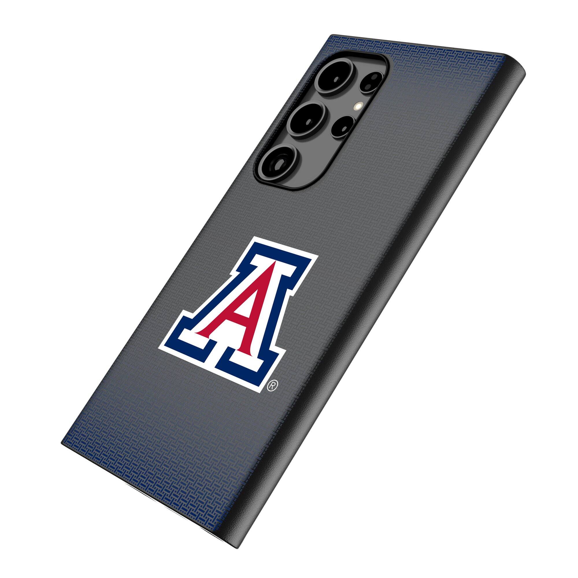 Alt View 1. Keyscaper - Arizona Wildcats Linen Galaxy Magnetic Bump Case - S25 - Black.