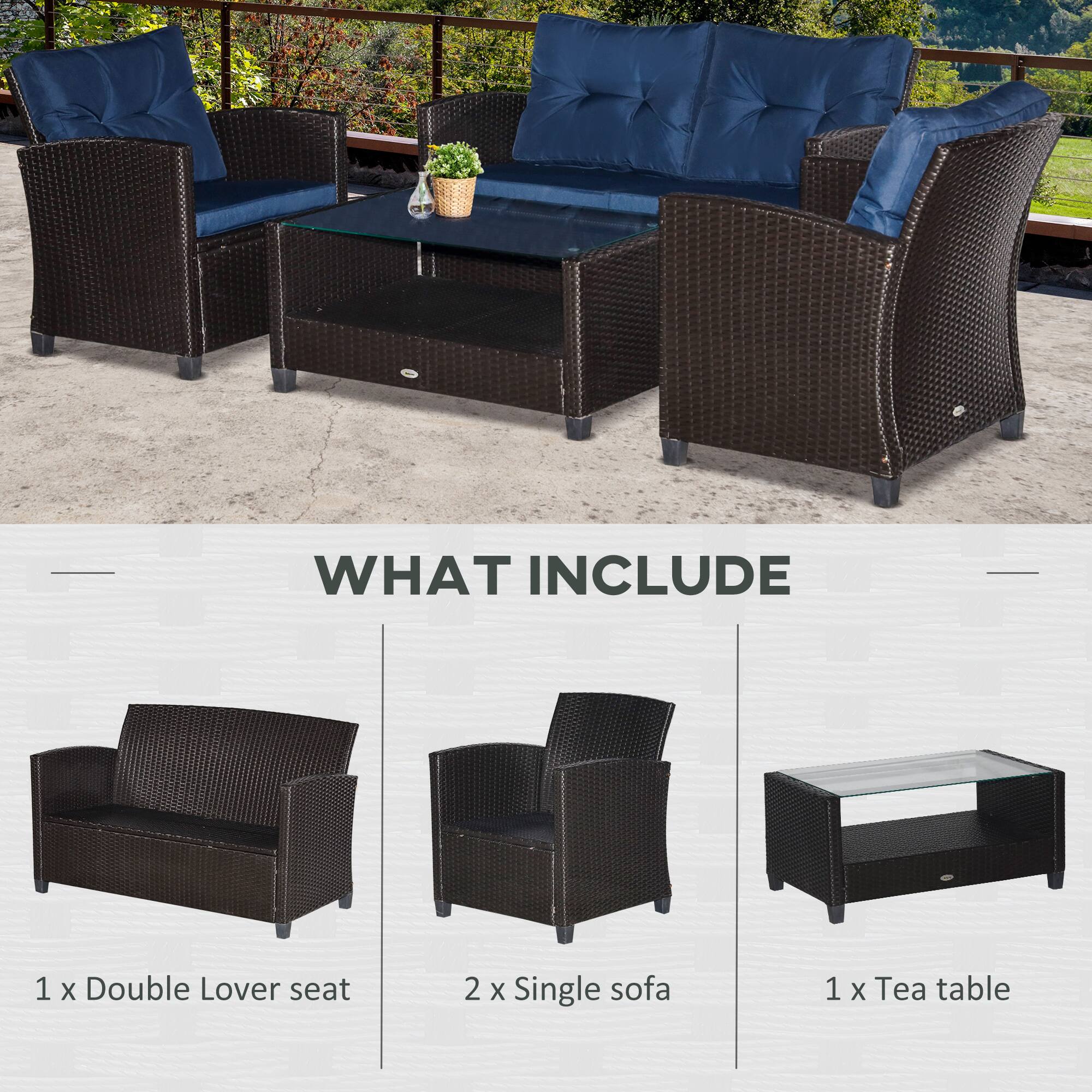 WHAT INCLUDE
1 x Double Lover seat
2 x Single sofa
1 x Tea table