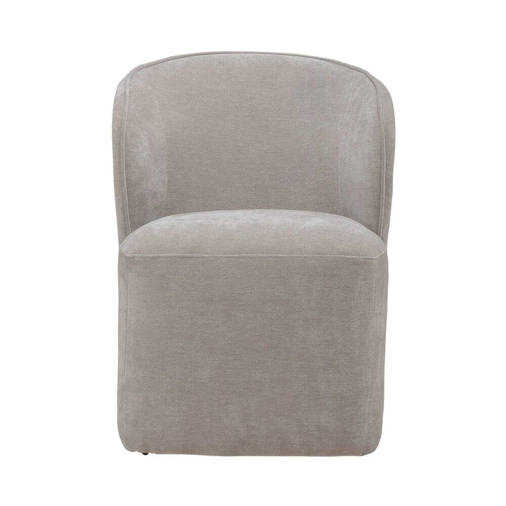 Alt View 1. Liberty Furniture Industries - Accent Dining Chair with Castors - Rounded Arm - Truffle Upholstry - Brown.