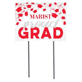 Jardine - Marist Red Foxes 18" x 24" Proud Grad Yard Sign - White