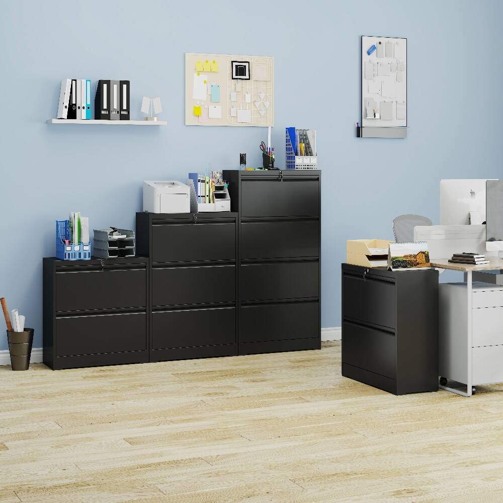 Alt View 8. Loheer - Loheer 2 Drawer Lateral File Cabinet Metal Filing Cabinet with Lock for Home Office Letter Legal Wide Storage.