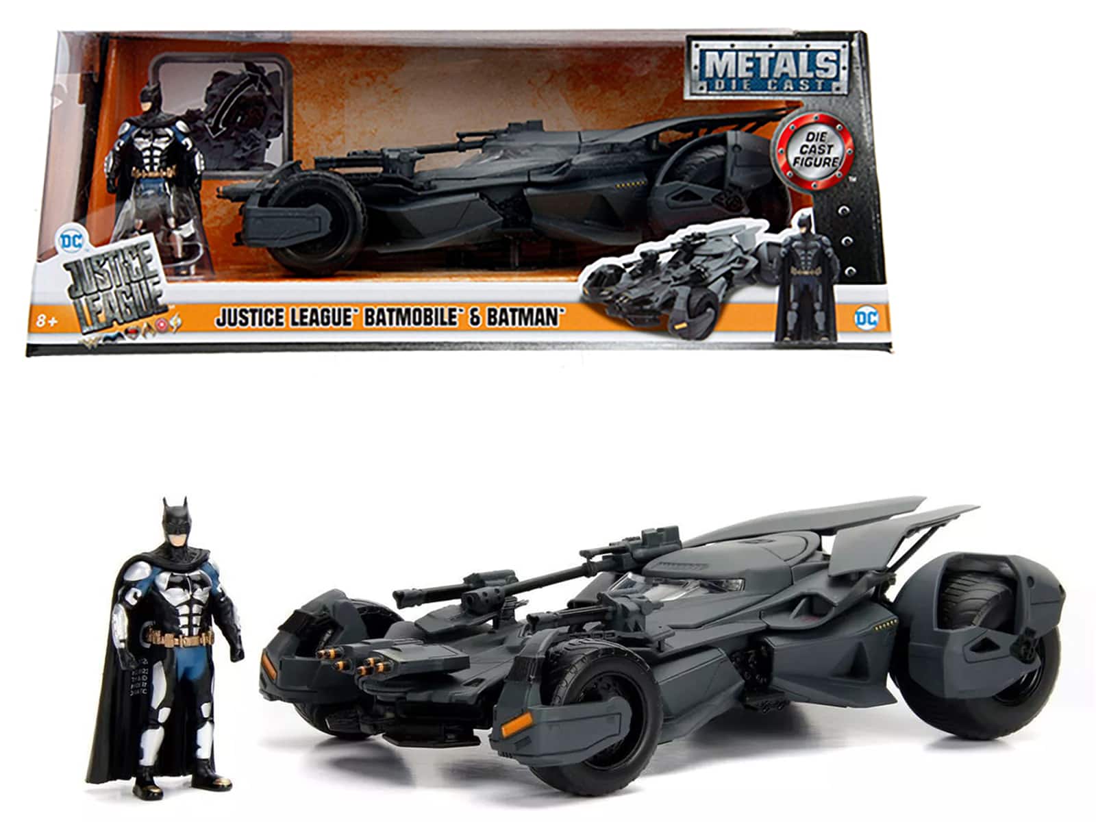 2017 Justice League Batmobile with diecast Batman Figure 1/24 Diecast Model Car by Jada price history on PriceWatchPro