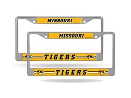 Rico Industries - Missouri MIZZOU Tigers (Set of 2) Chrome Metal License Plate Frames - Multi