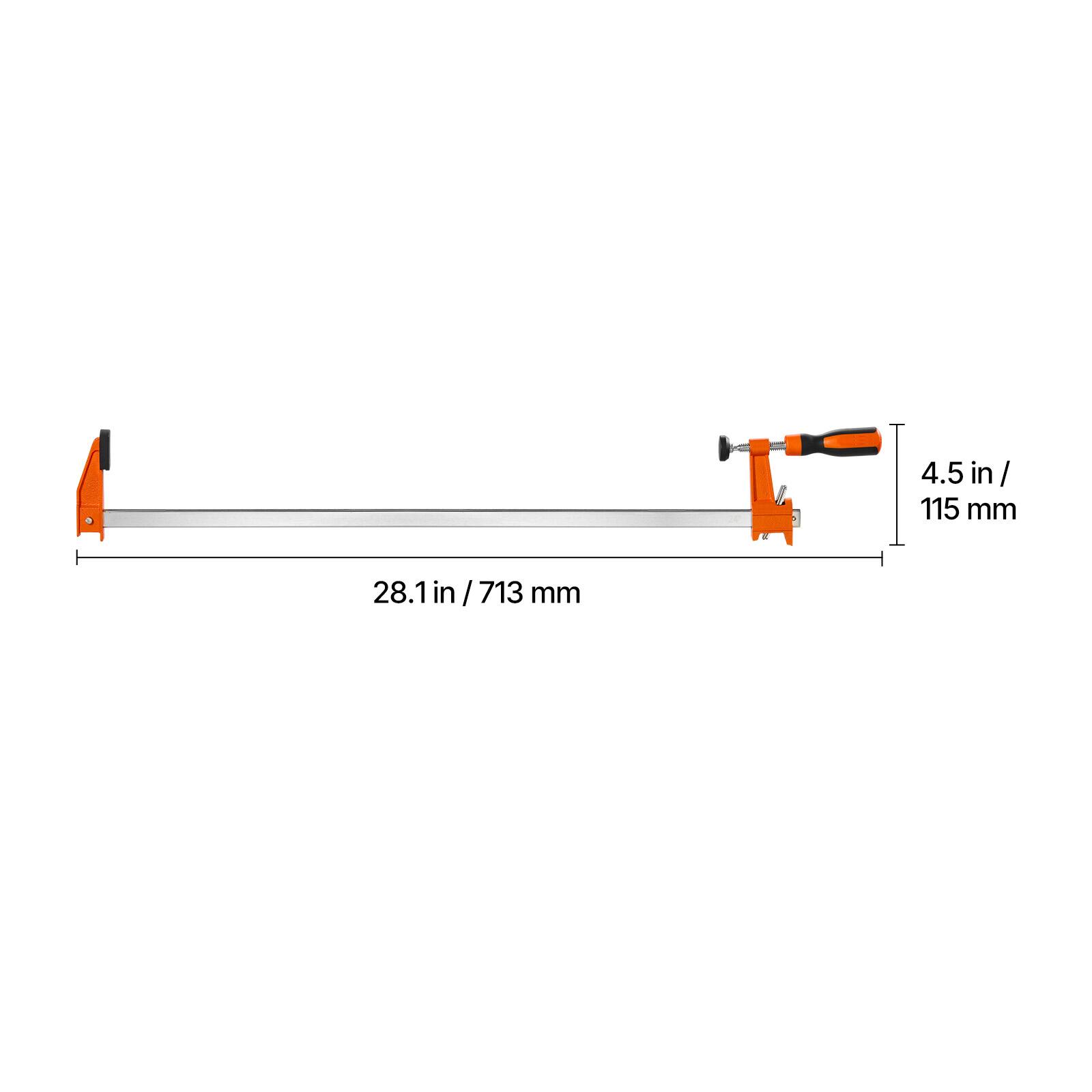 4.5 in / 115 mm  
28.1 in / 713 mm