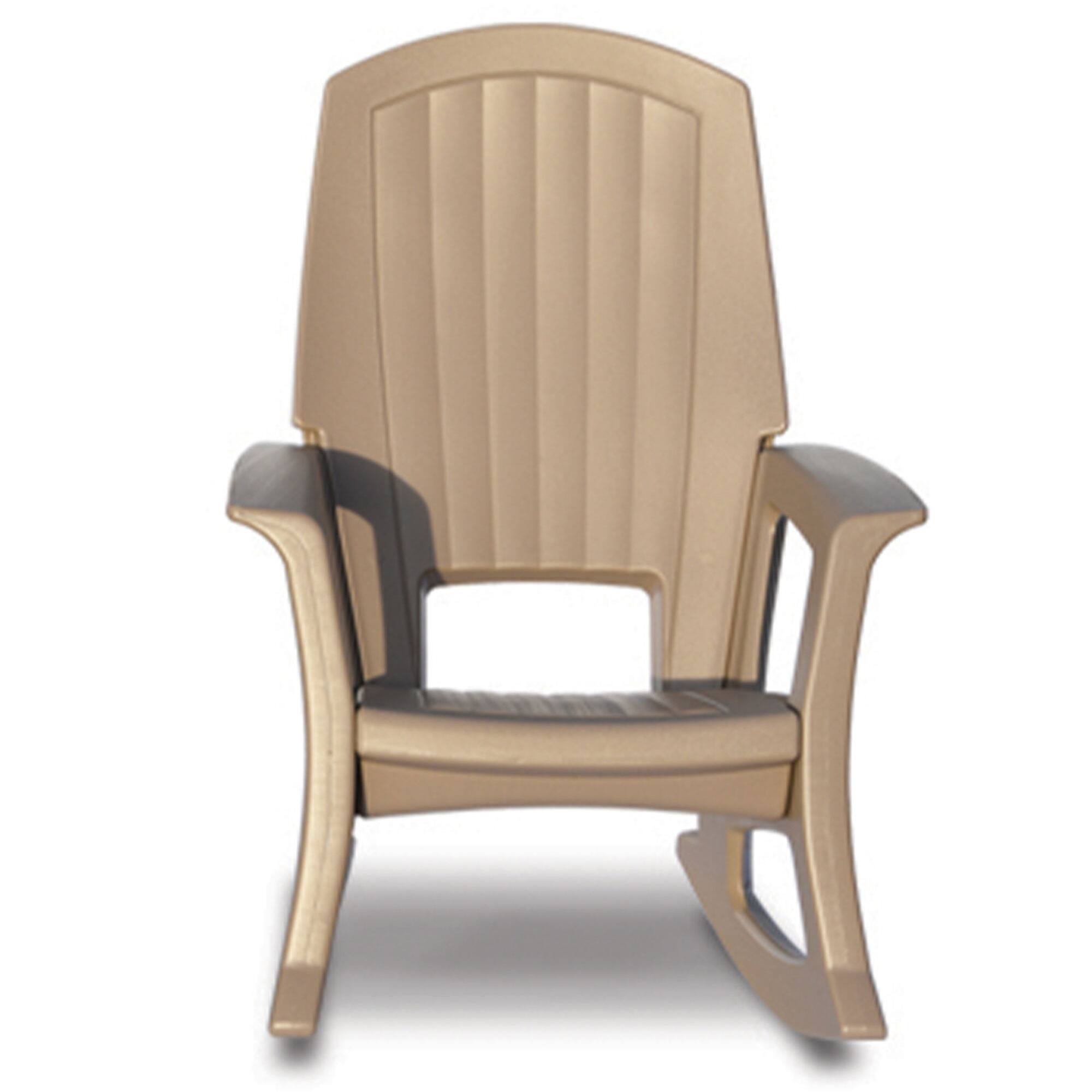 Alt View 2. Semco - Semco Plastics Rockaway Heavy Duty All Weather Outdoor Rocking Chair (2 Pack) - Taupe.
