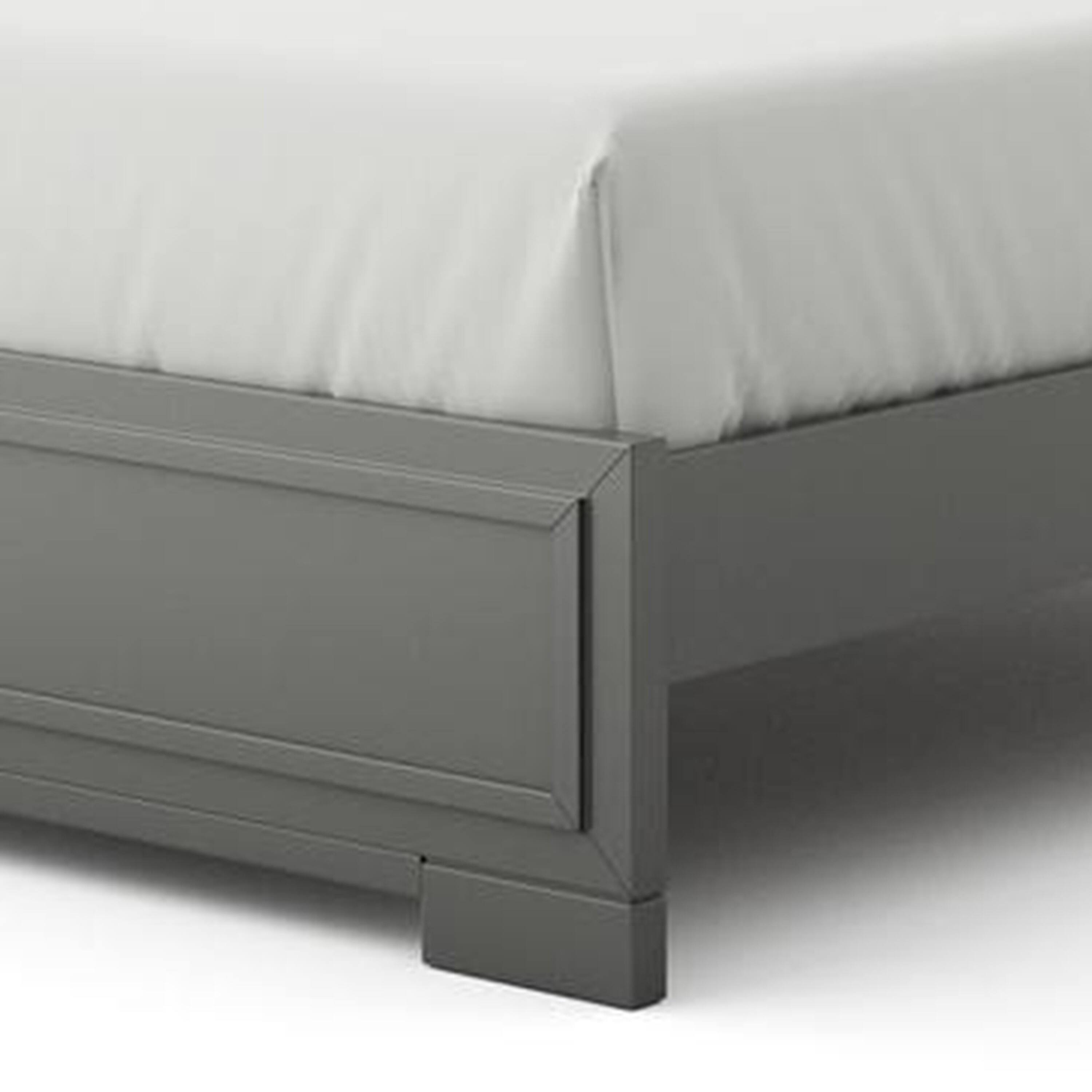 Alt View 3. Manhattan Lane - Aliso Queen Size Bed, LED Panel Headboard, Modern Metallic Gray - Metallic Gray.