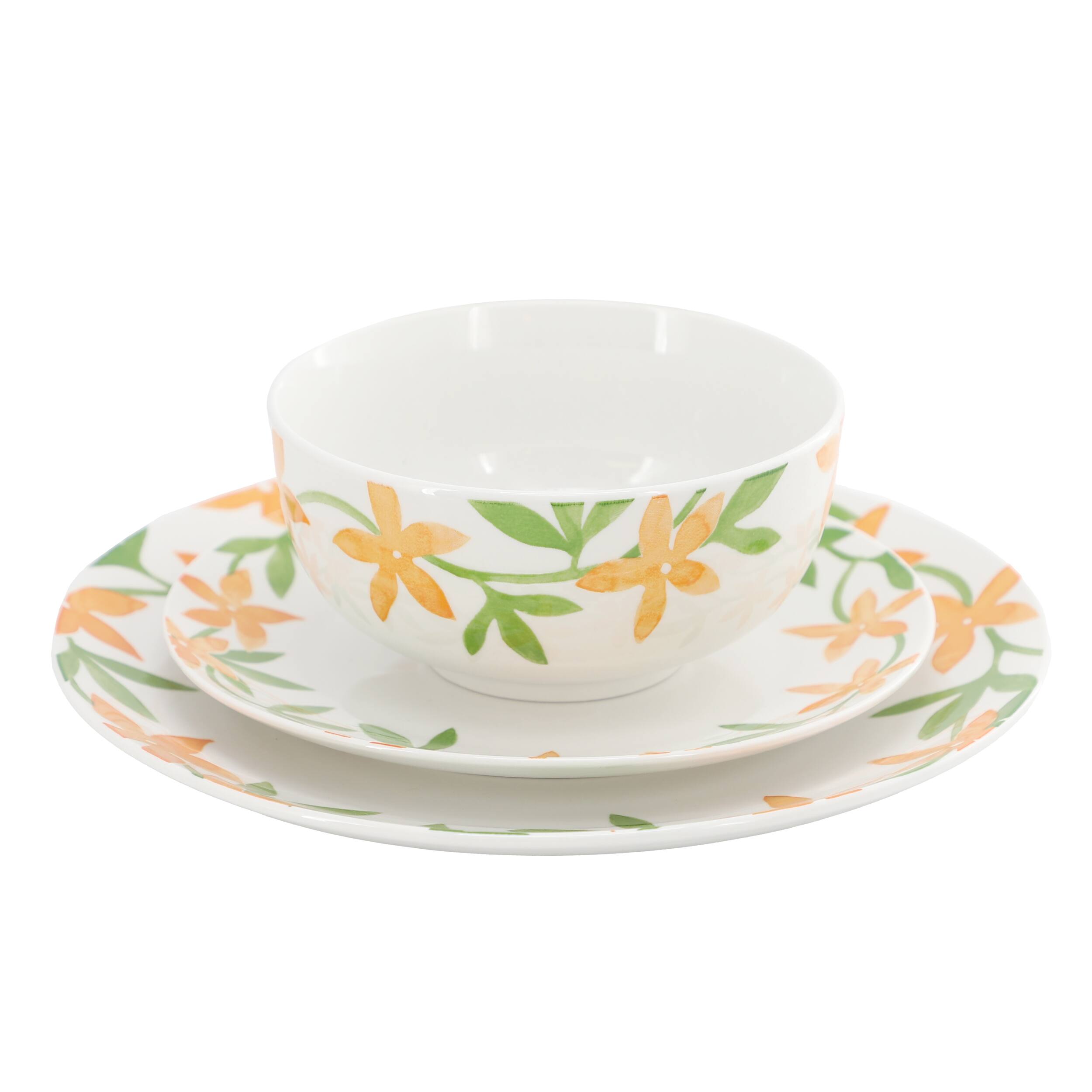 Alt View 2. Gibson - Gibson Home Surrey Hill 12 Piece Round Fine Ceramic Dinnerware Set in White - White.