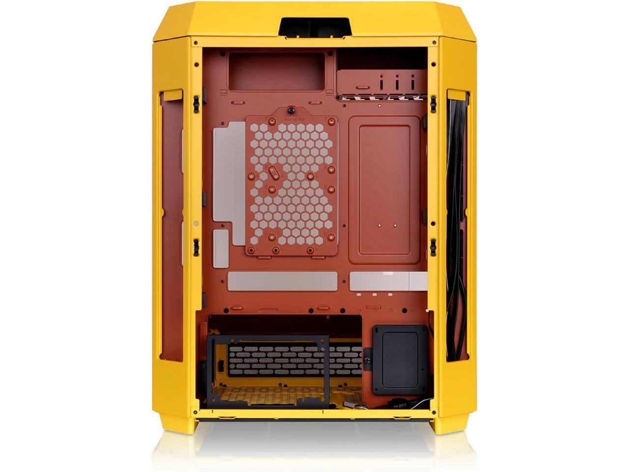 Alt View 3. Thermaltake - Thermaltake Tower 600; 2x140mm Fans; 420mm Rad; 400mm GPU; Hidden Connectors; Rotatable Slots; Butter Caramel - Butter Caramel.