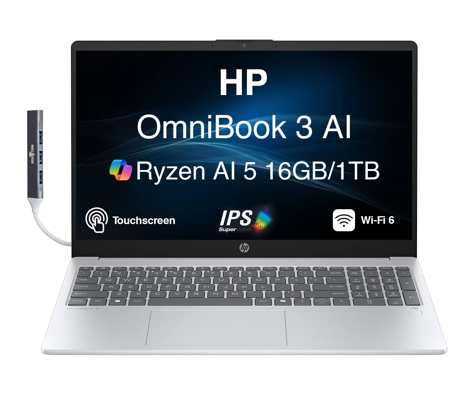 HP OmniBook 3 AI  
Ryzen AI 5 16GB/1TB  
Touchscreen IPS  
Wi-Fi 6