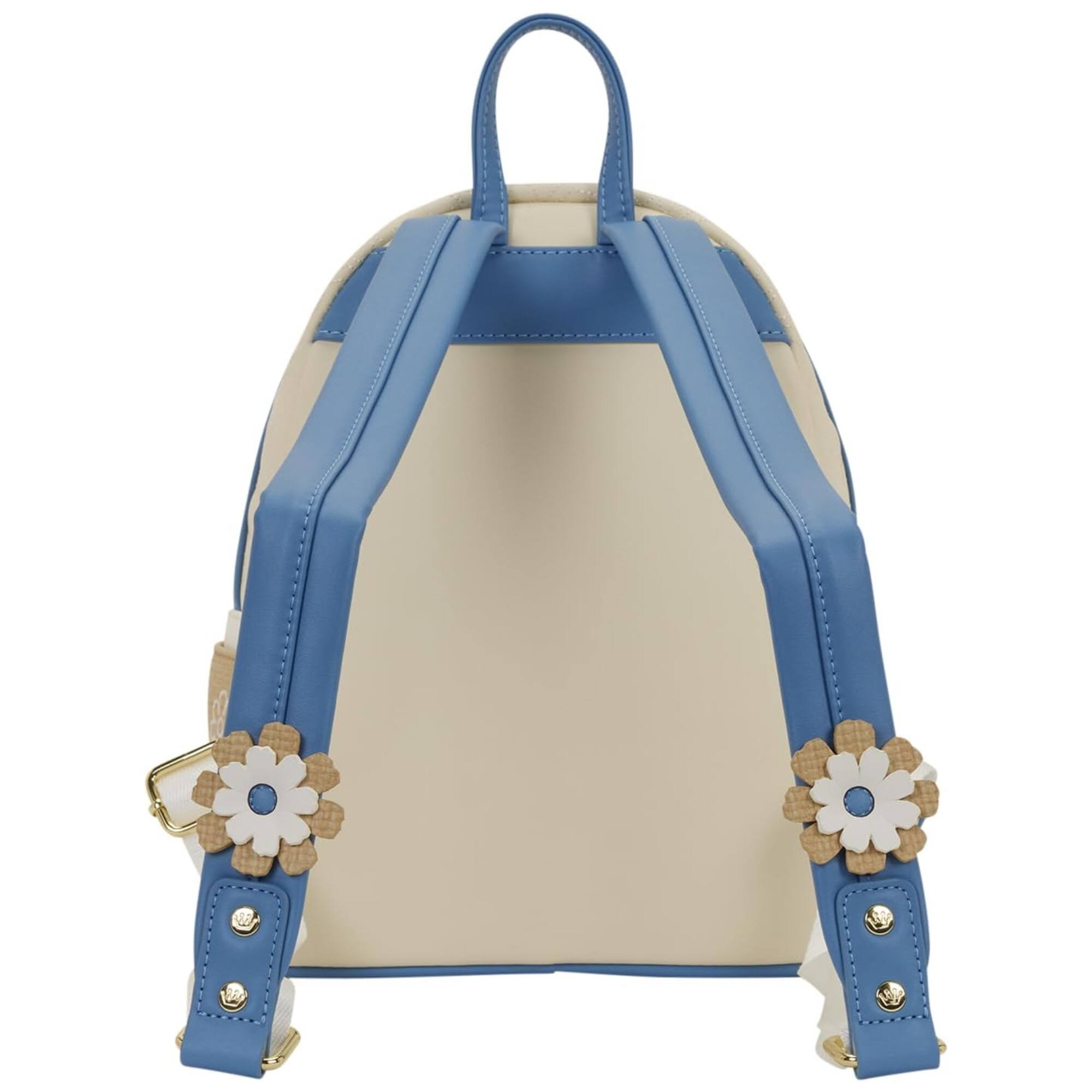 Alt View 2. Pokémon - Loungefly Pokémon Beige and Blue Mini Backpack with Flowers - Multicolored.