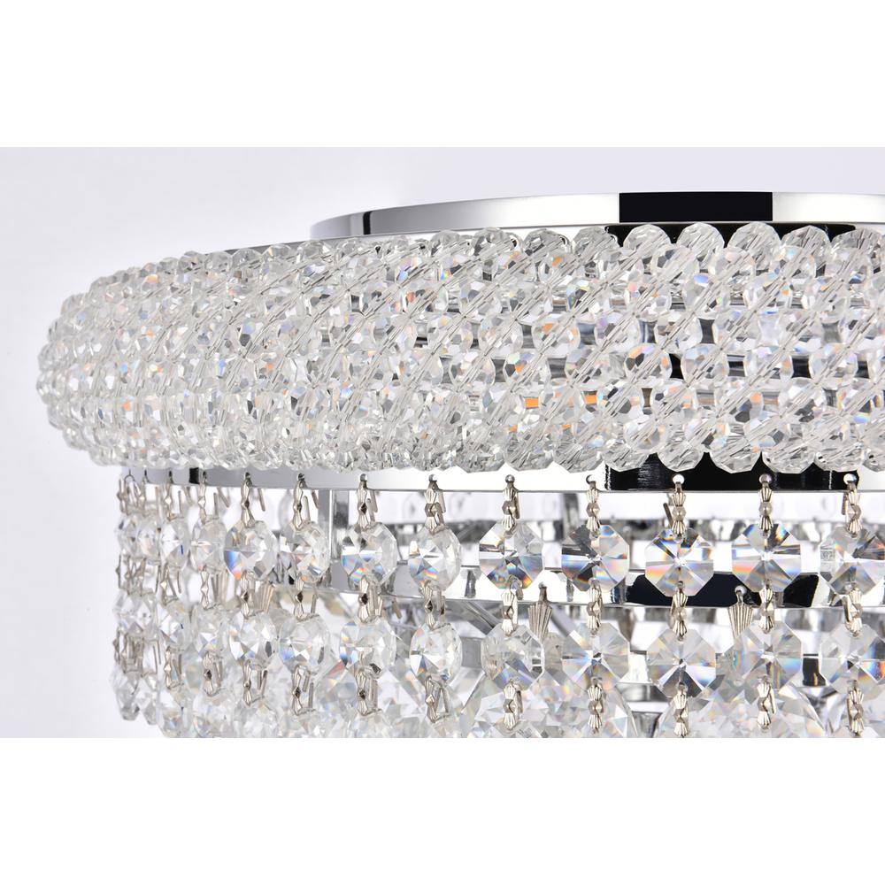 Alt View 3. Elegant Lighting - Primo 6 light Chrome Flush Mount Clear Royal Cut Crystal - Chrome.