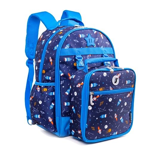 Pacoar Cade - Unisex Kid's Duet Backpack With Lunch Bag Set Baseball One Size - SPACESHIP