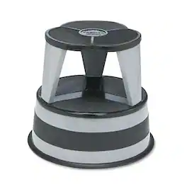 Cramer - Kik Step Steel Step Stool 2 Step 350 lb Capacity 16" Diameter x 14.25"h Slate - Slate|Black