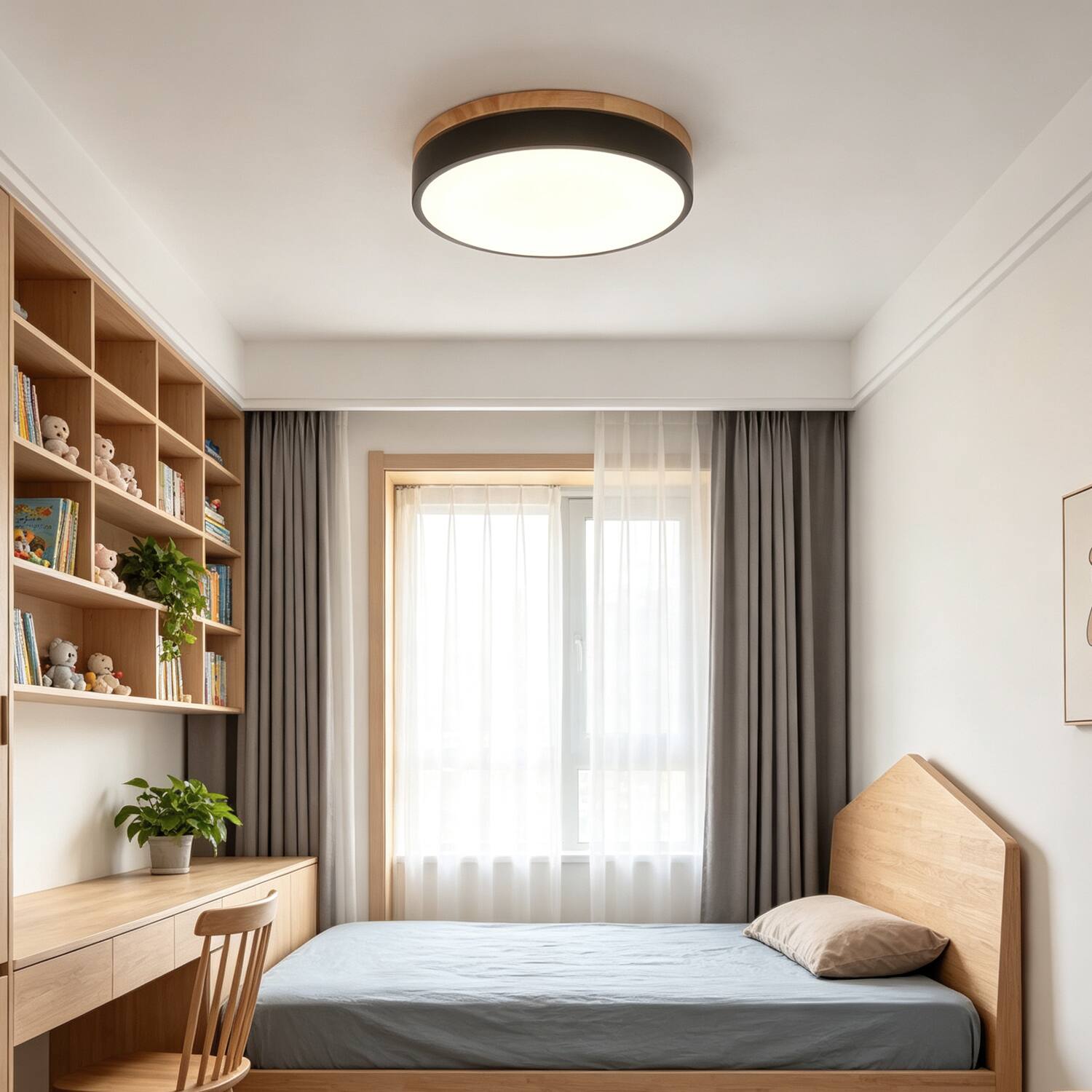 Umeiluce 11.8 Inch Modern Round LED Flush Mount Ceiling Light Iron and ...