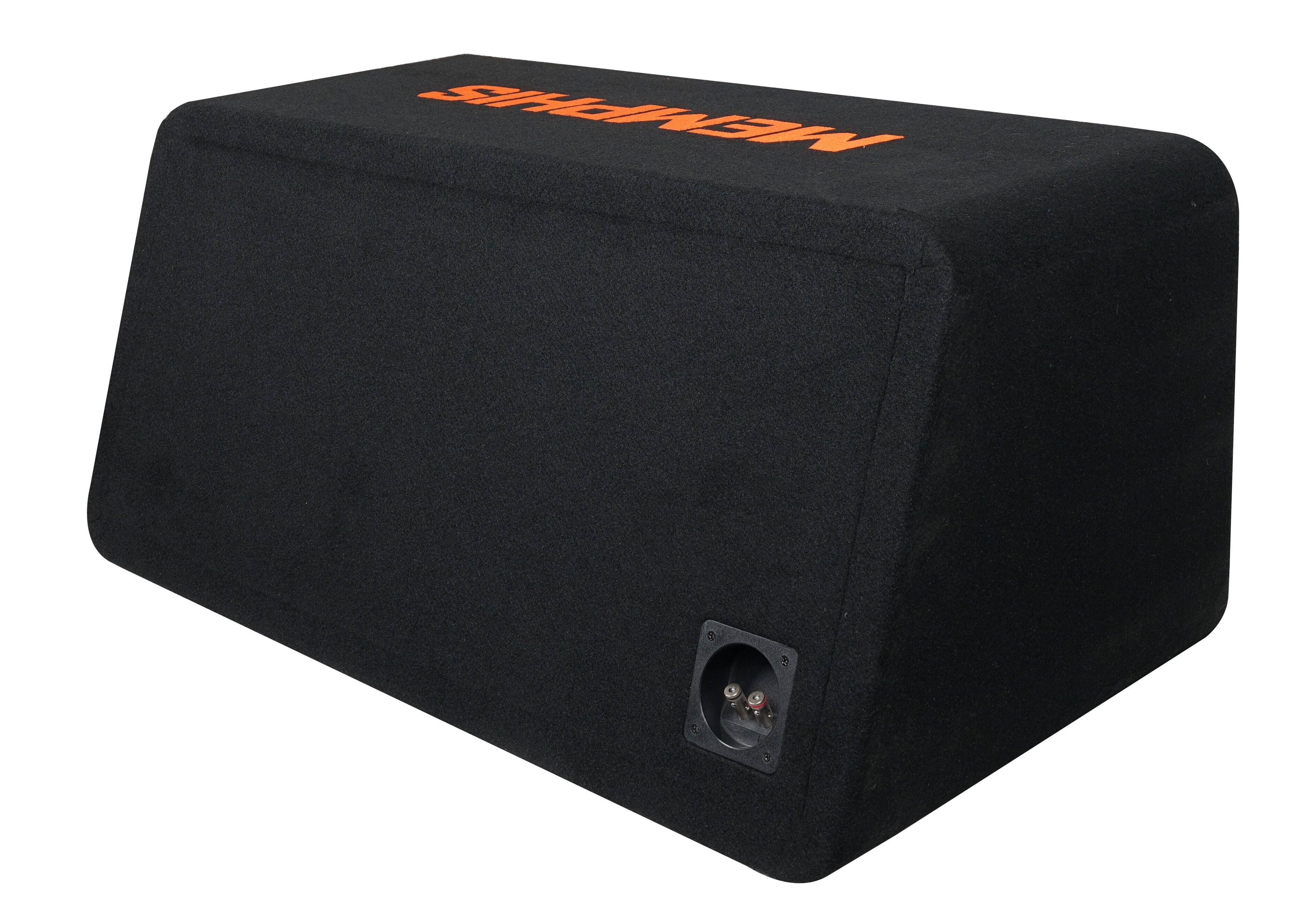 Alt View 3. Memphis Car Audio - Memphis Mojo Pro MJPE12D1 Dual 12" 1-Ohm Loaded Subwoofer Enclosure - Black/Gray.