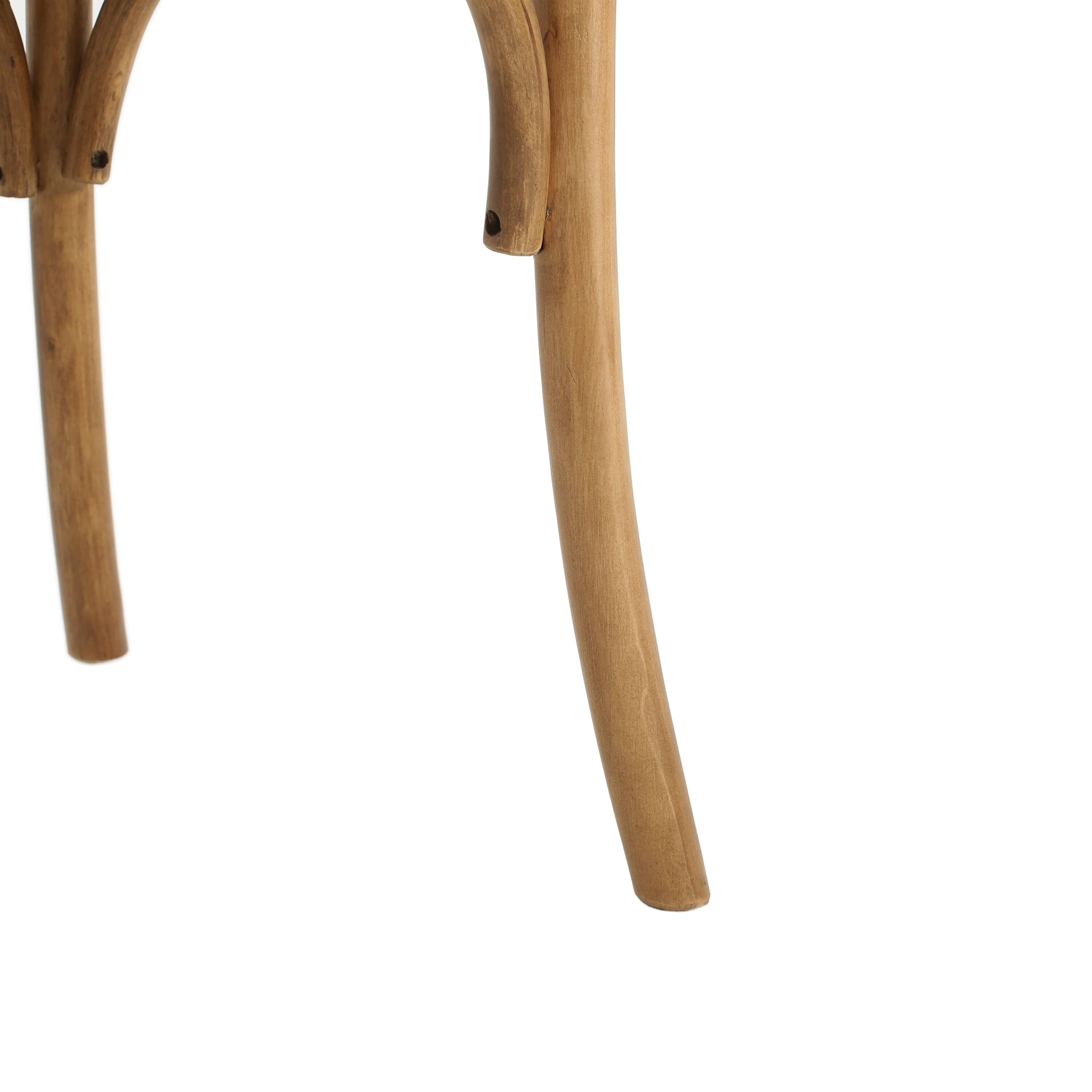 Alt View 6. Mondawe - Set of 2 Rattan and Birch Wood Dining Chairs - Light Brown.