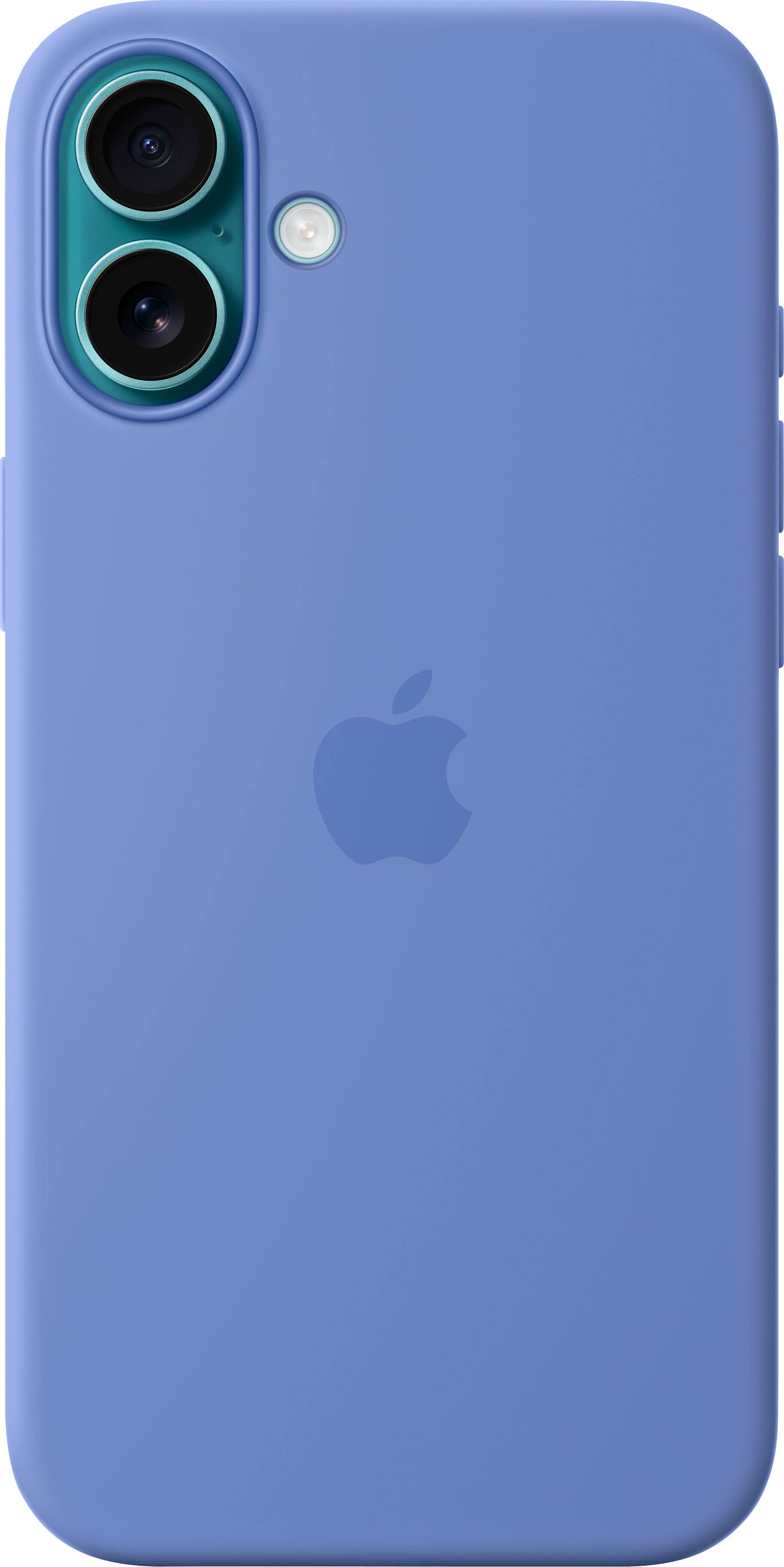 Angle. Apple - iPhone 16 Plus Silicone Case with MagSafe - Periwinkle.
