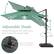 Adjustable Shade
Rotates 360 degrees with a free motion track to adjust the canopy's angle
Step on the pedal to rotate the umbrella