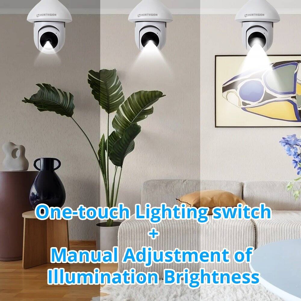 One-touch Lighting switch + Manual Adjustment of Illumination Brightness