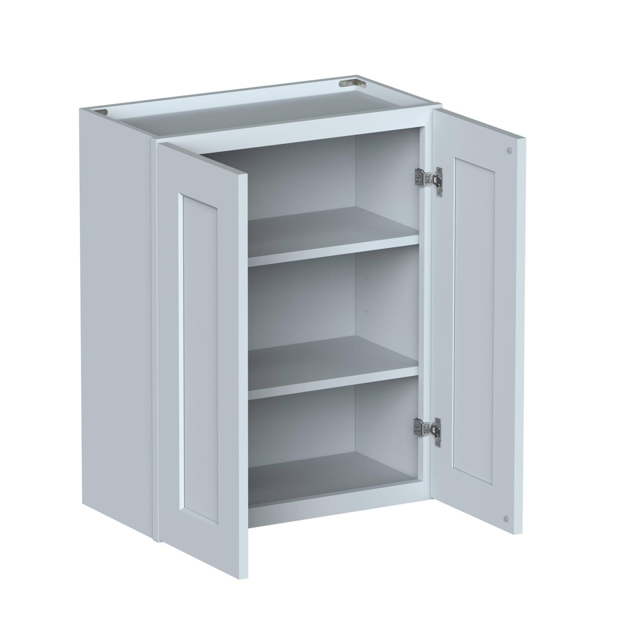 Alt View 2. Boyel Living - 24in.W x12in.D x30in.H Dove Gray WALL CABINET Fully assembled Cabinet With Two HDF Doors - Gray.