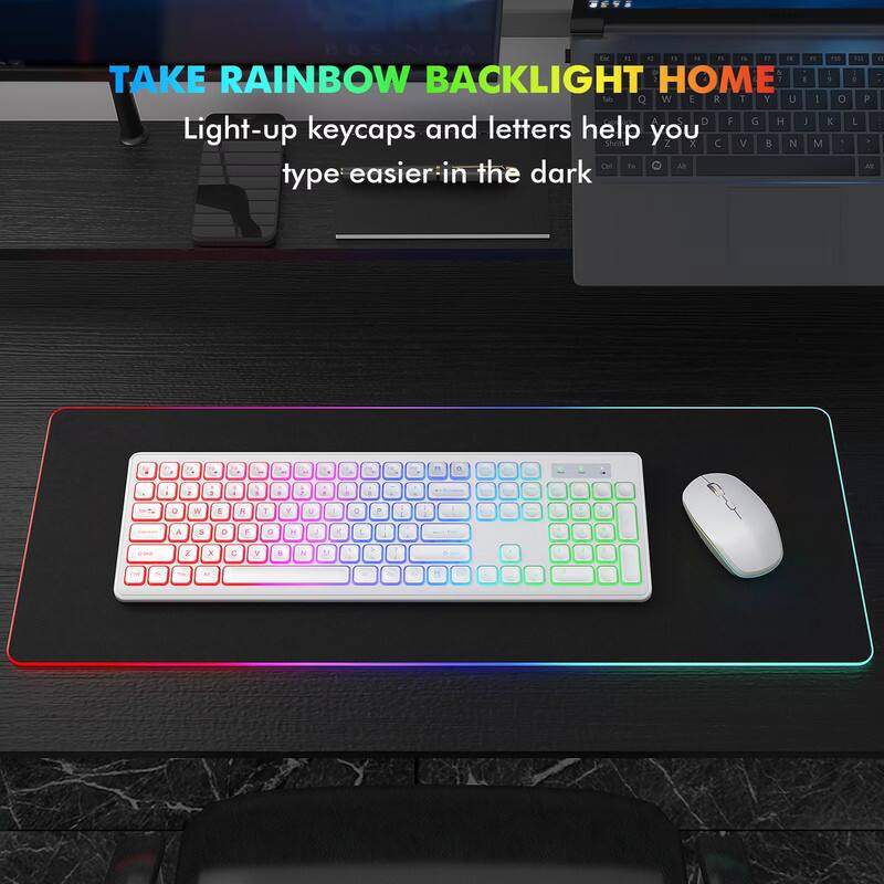 TAKE RAINBOW BACKLIGHT HOME

Light-up keycaps and letters help you type easier in the dark
