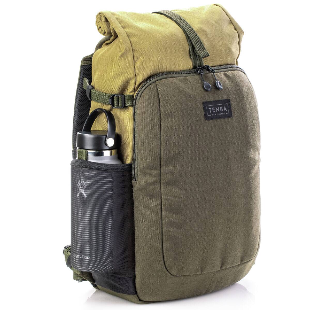 Alt View 5. Tenba - Tenba Fulton V2 16L Backpack for Mirrorless or DSLR Camera with 5-7 Lenses and 16" Laptop, Tan/Olive.