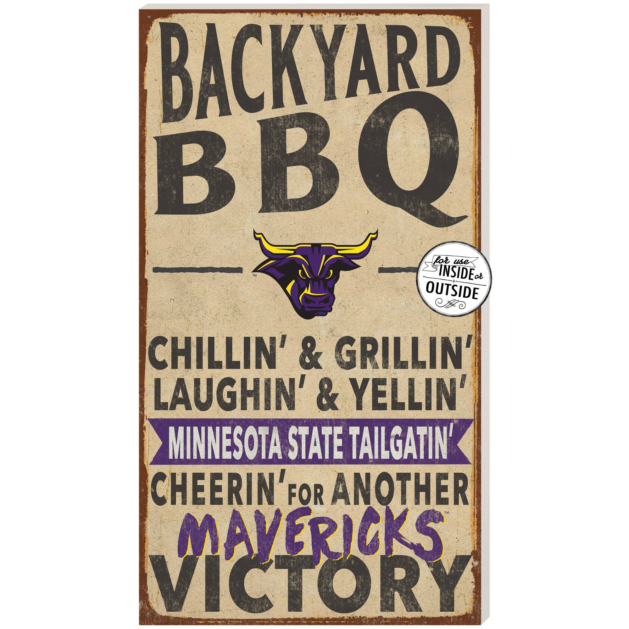 Brown Minnesota State Mavericks 11'' x 20'' Indoor/Outdoor BBQ Sign